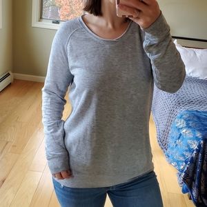 Green Tea relaxed fit gray pullover sweatshirt